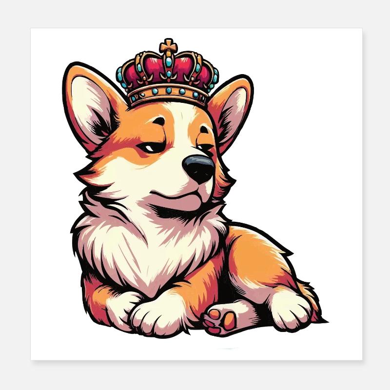 Corgi Corgis Welsh Corgi Corgibesitzer Corgis Poster 20x20 cm