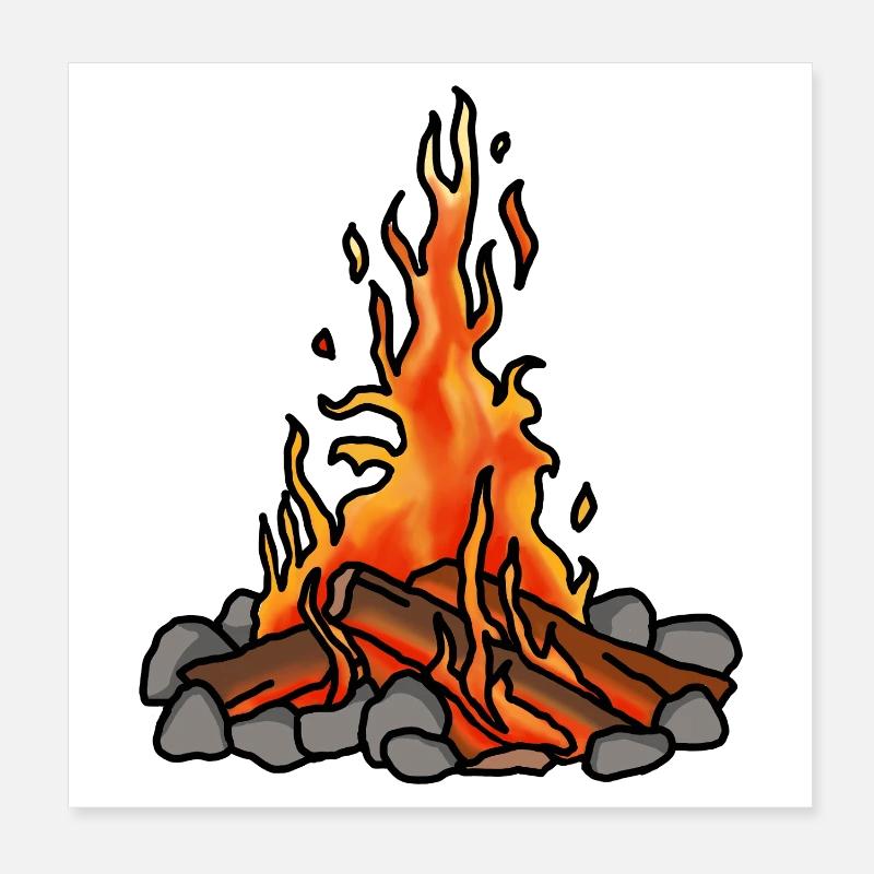 Campfire Poster 8" x 8" (20x20 cm)