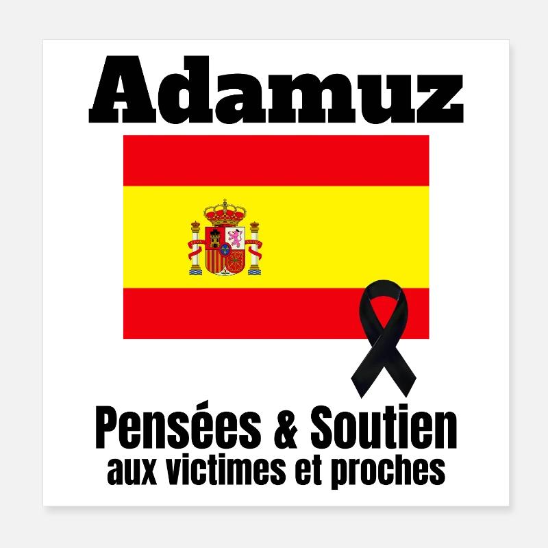 Espagne, Spain, drapeau Espagnol Poster 20 x 20 cm