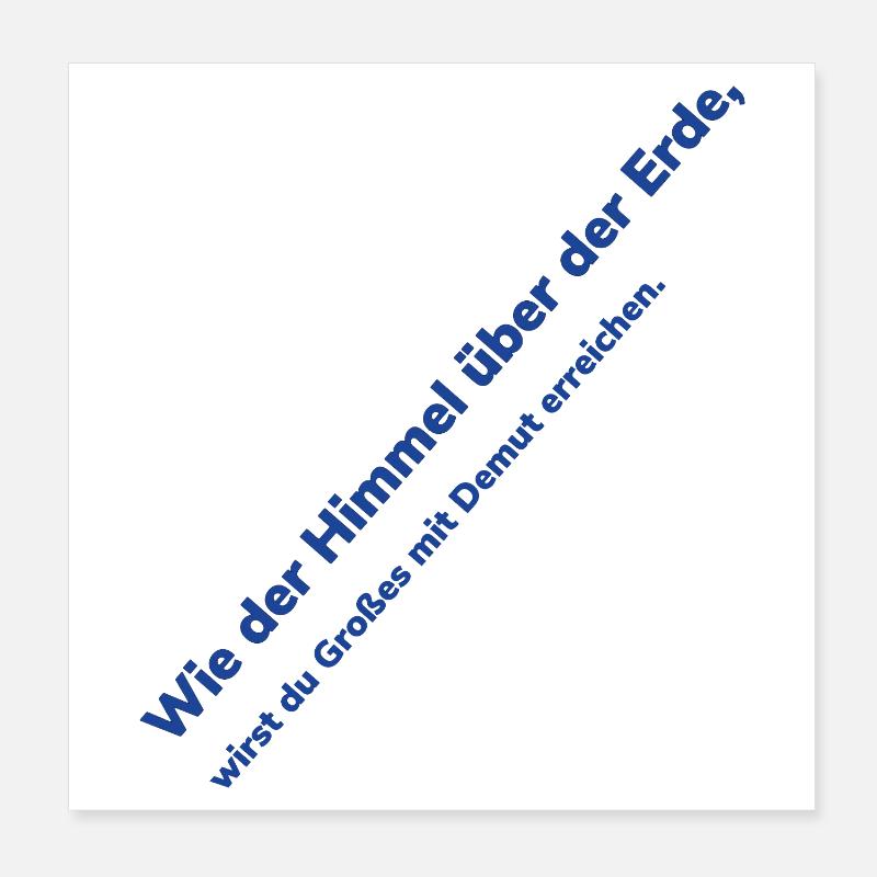 Texte diagonal Heaven Over Earth Poster 20 x 20 cm