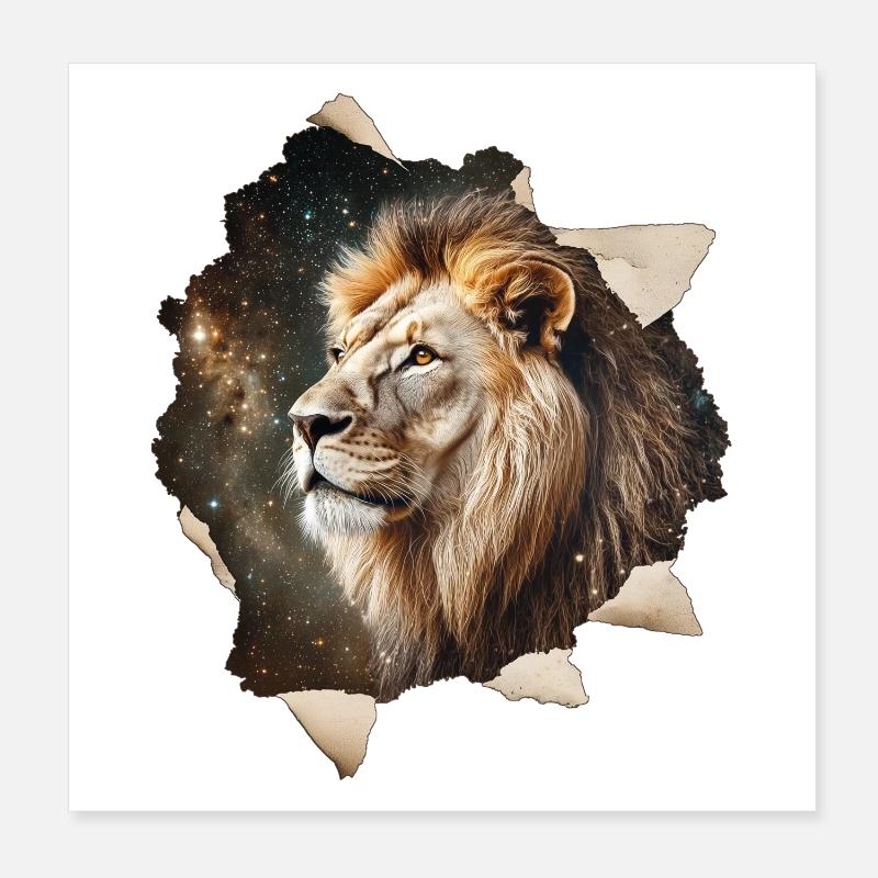 Löwe Poster 20x20 cm