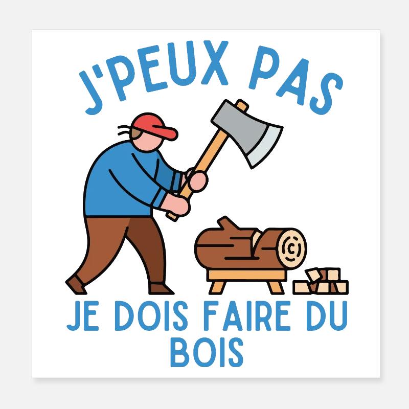 I Can't, I Have to Make Wood Poster 8" x 8" (20x20 cm)