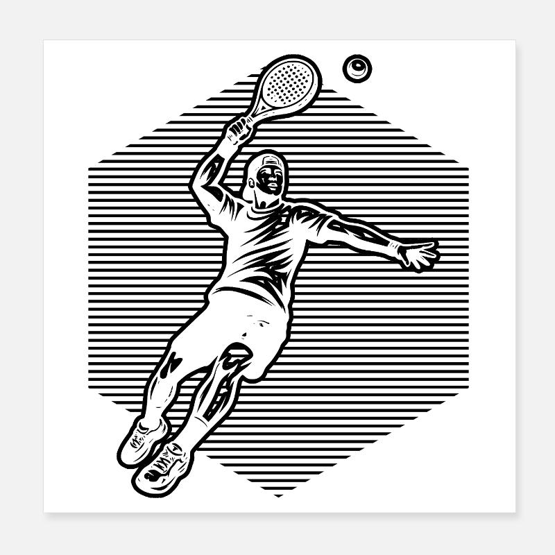 Classic padel motif Poster 8" x 8" (20x20 cm)