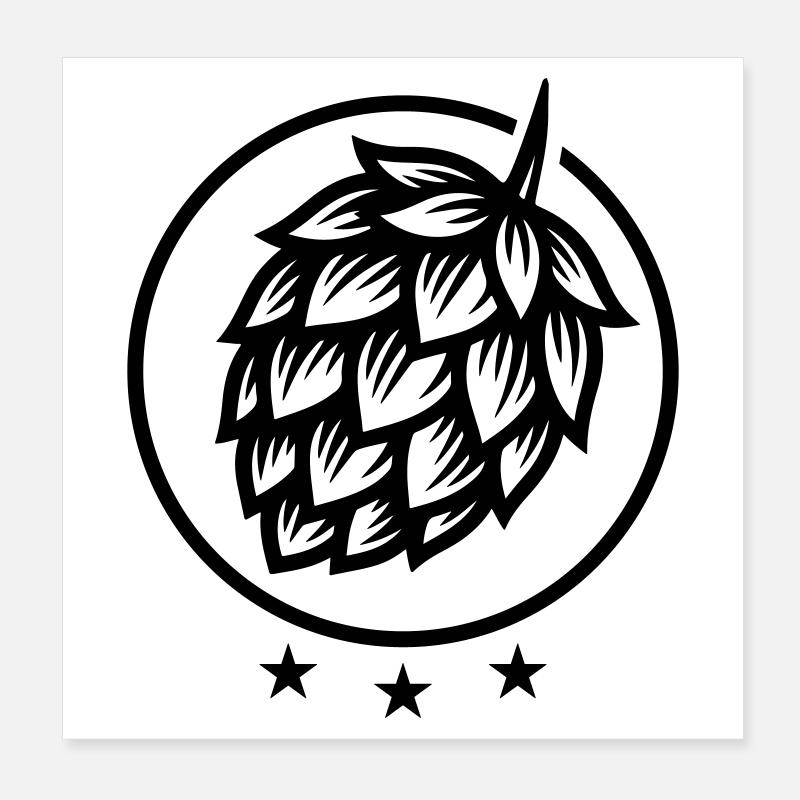 Houblon Orge Poster 20 x 20 cm