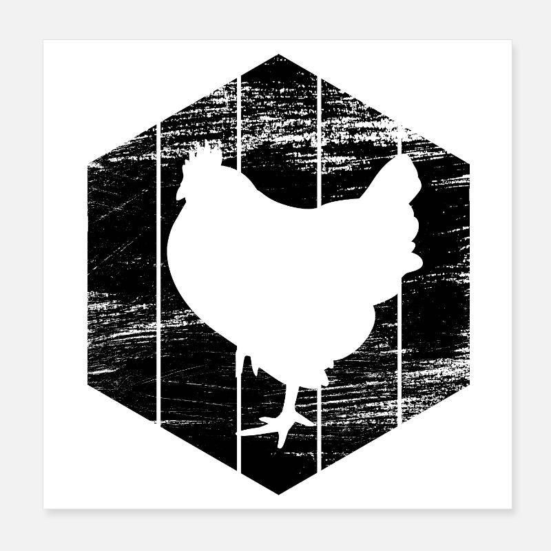 Henne Poster 20x20 cm