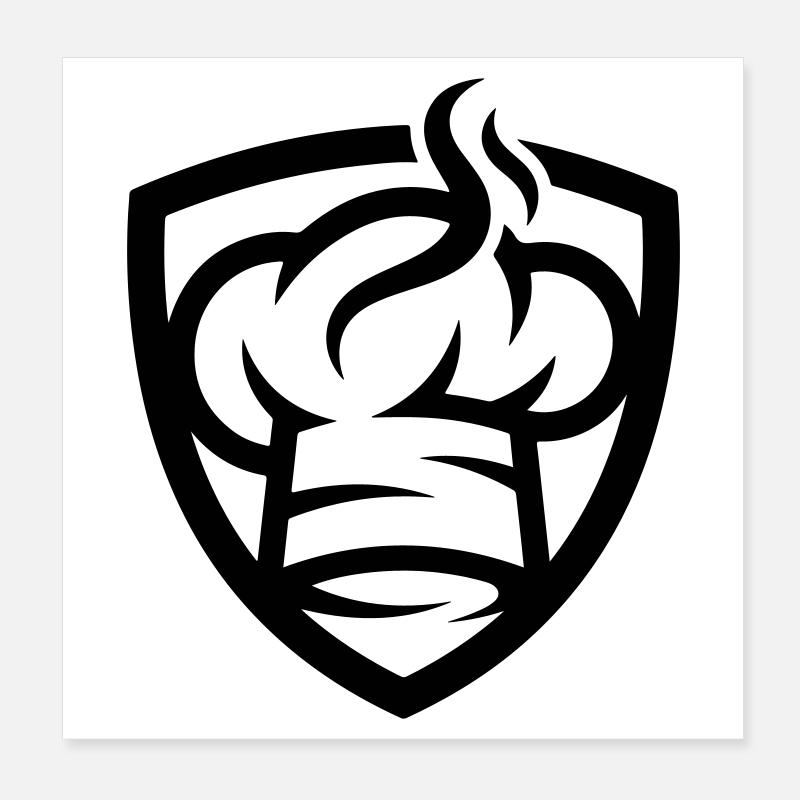 Icône du Chapeau de Chef Poster 20 x 20 cm