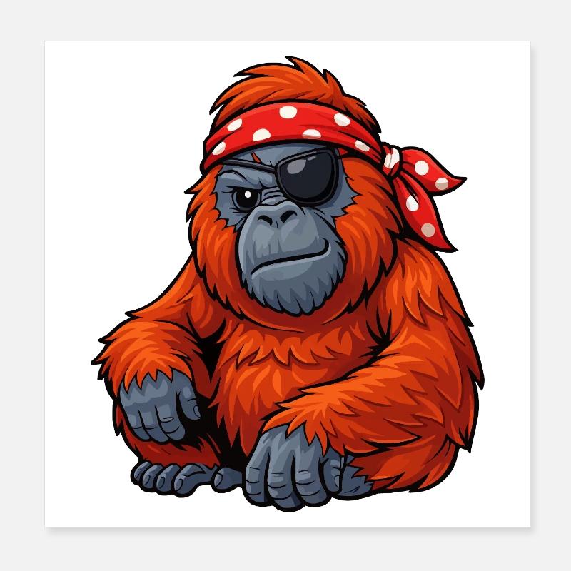 orang-utan-pirat Poster 20x20 cm