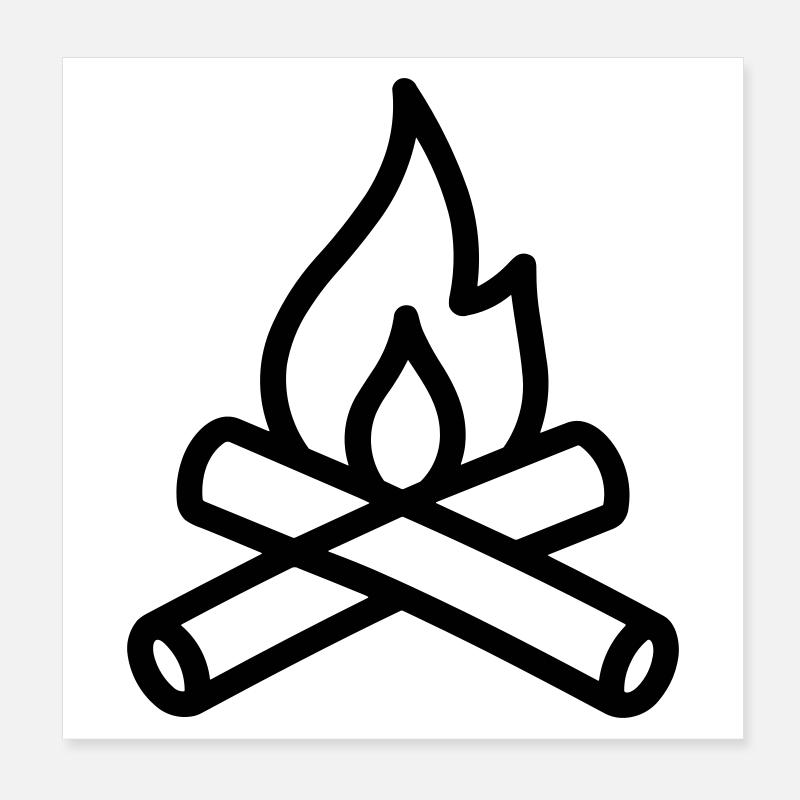 Lagerfeuer Poster 20x20 cm