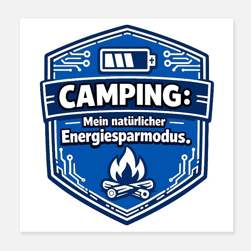 Mode camping économe d’énergie Poster 20 x 20 cm