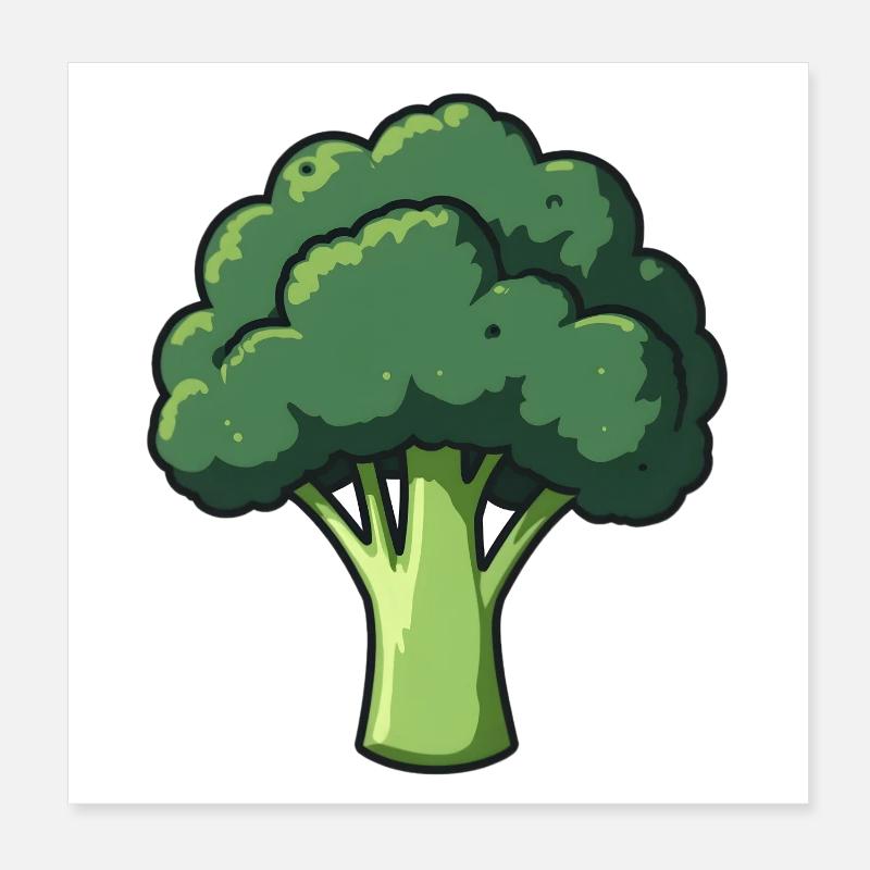 Broccoli Poster 8" x 8" (20x20 cm)