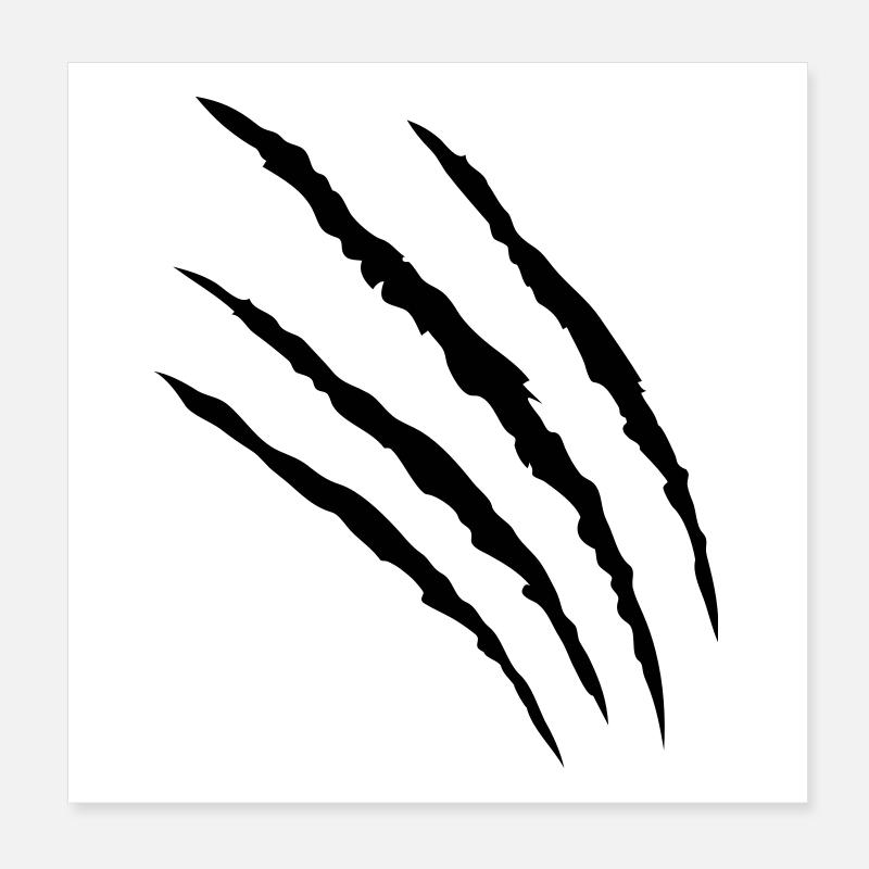 kratzer tatze klaue claws pfote Poster 8" x 8" (20x20 cm)