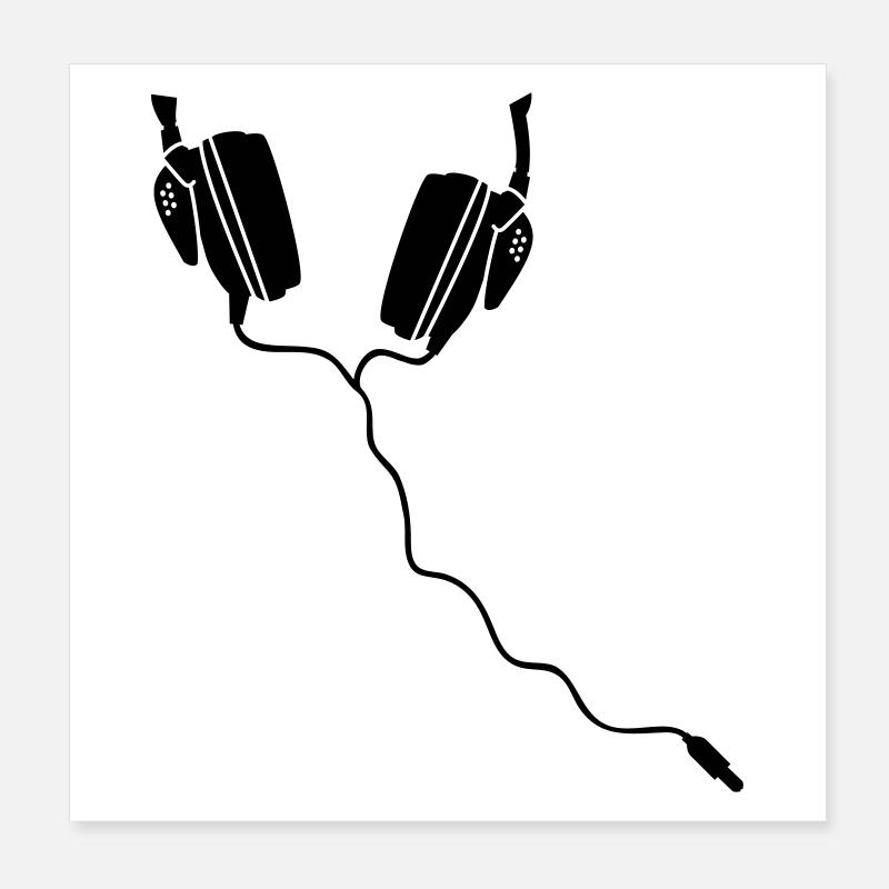 casque Casque DJ Poster 20 x 20 cm