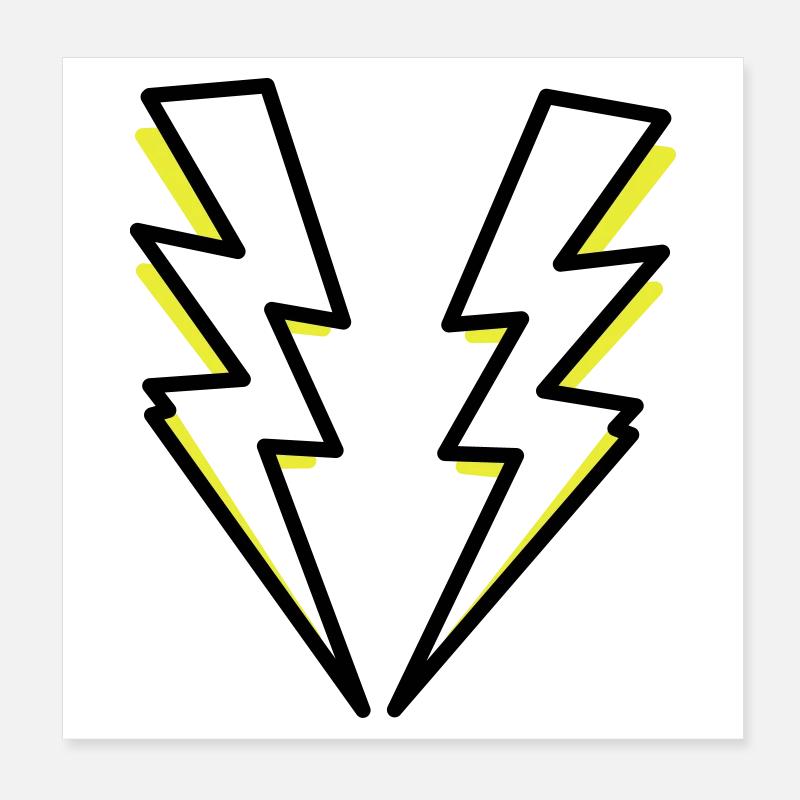 Lightning flash lighting Poster 8" x 8" (20x20 cm)