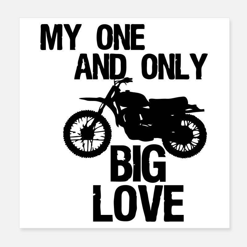 Big Love - Motorrad Poster 8" x 8" (20x20 cm)