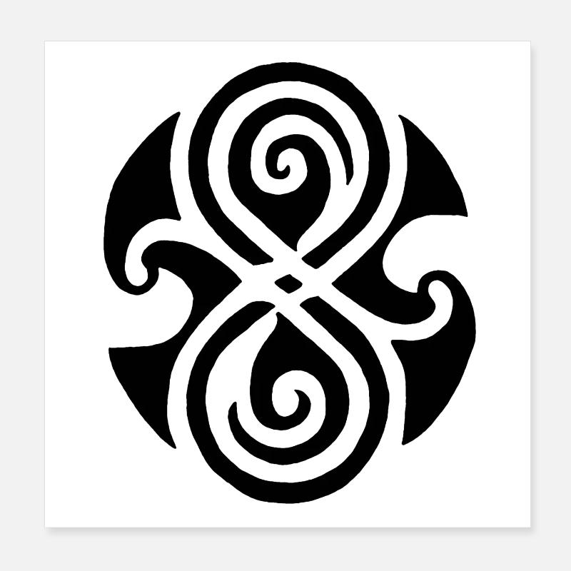 Black celtic symbol Poster 8" x 8" (20x20 cm)