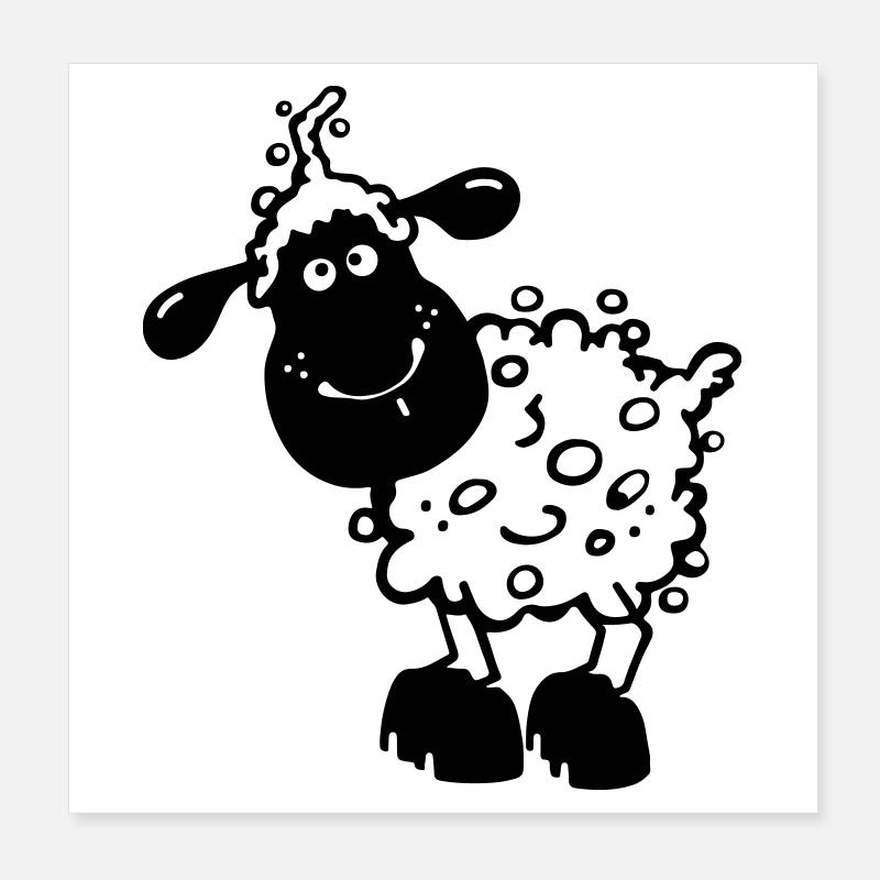 Kleines Schaf - Schafe Poster 20x20 cm