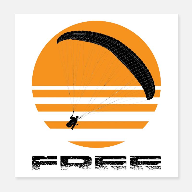 Paragliding Poster 20x20 cm
