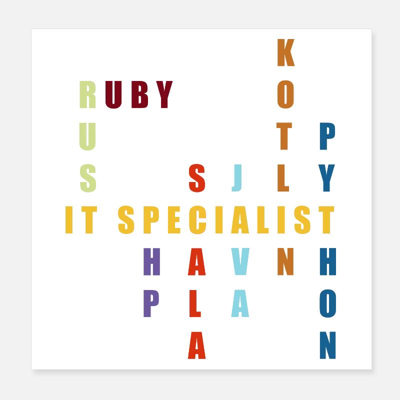 Vivid IT Specialist Wordmark Poster 20x20 cm