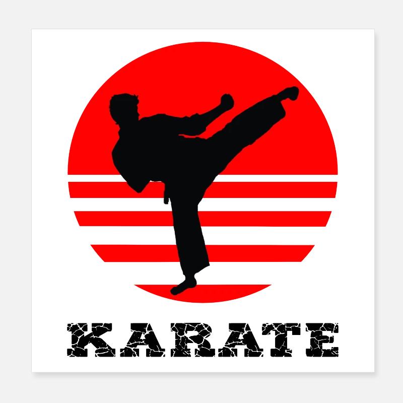 Karate Poster 20x20 cm