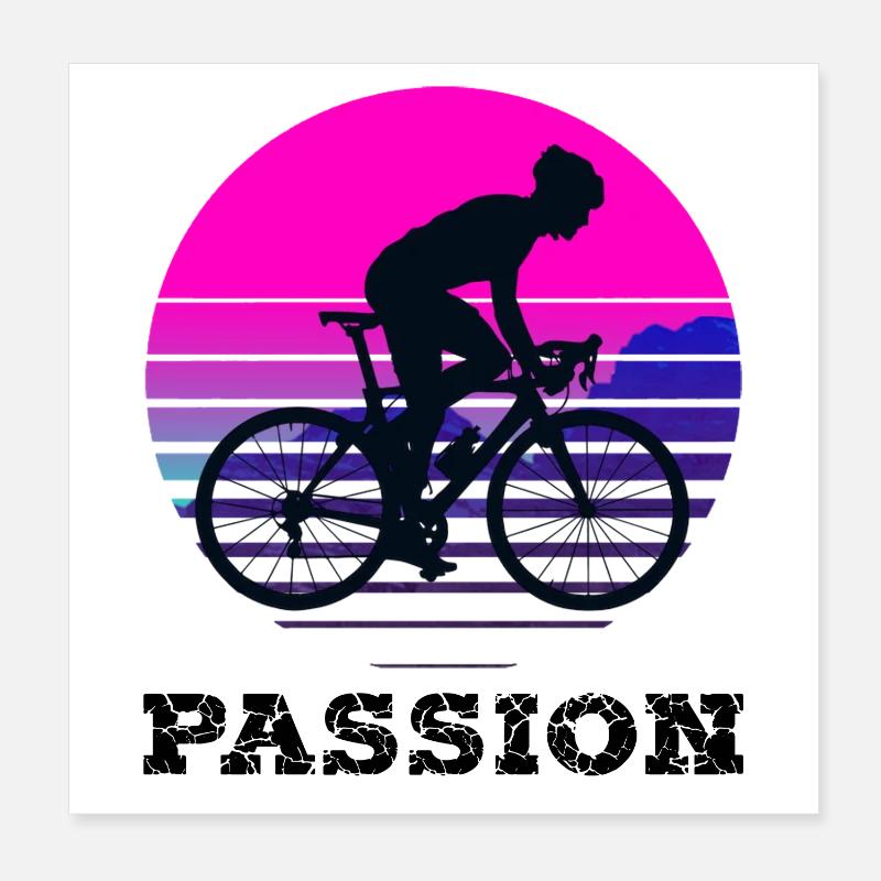 cyclisme Poster 20 x 20 cm