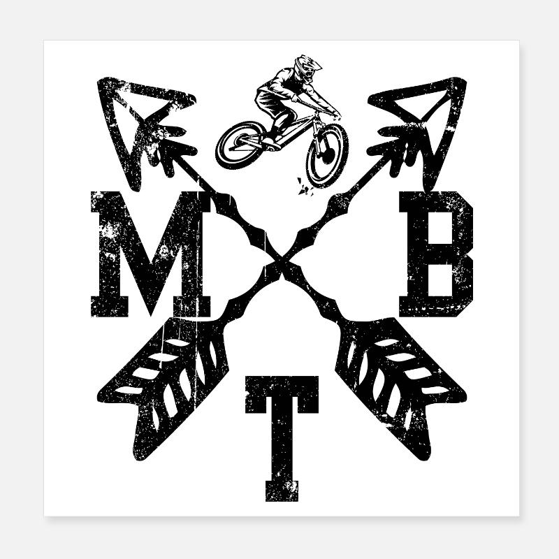 MTB-Pfeil Poster 20x20 cm