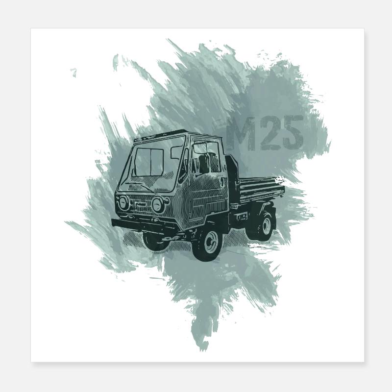 M25 Multicar Poster 20 x 20 cm