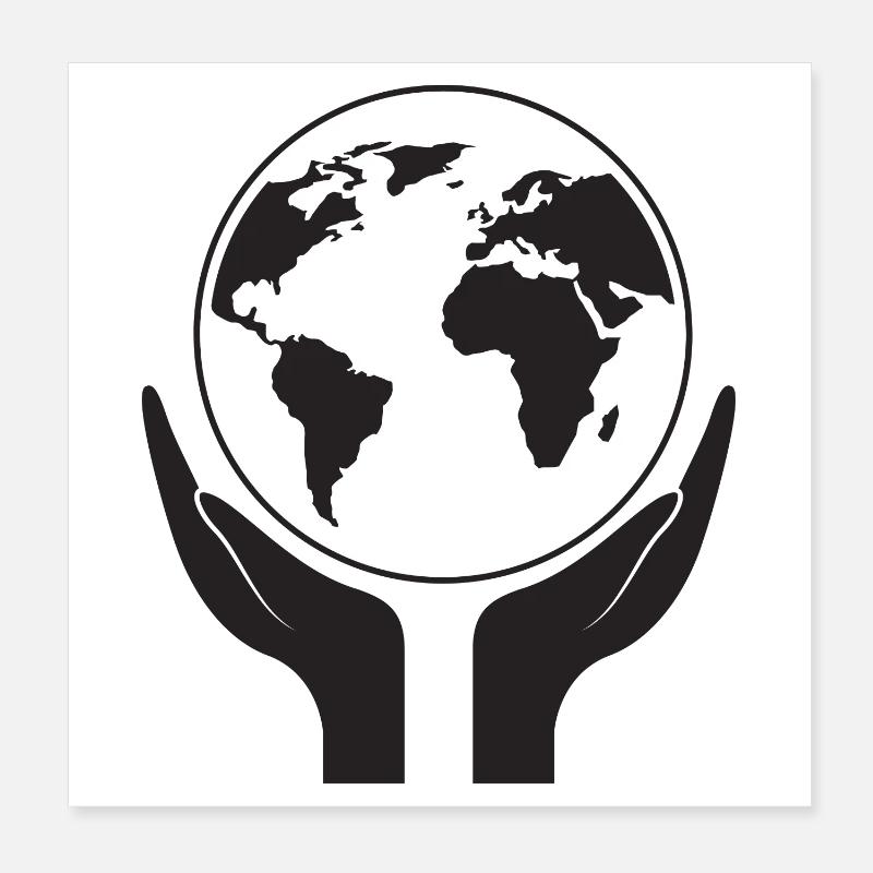 Save our planet Poster 8" x 8" (20x20 cm)
