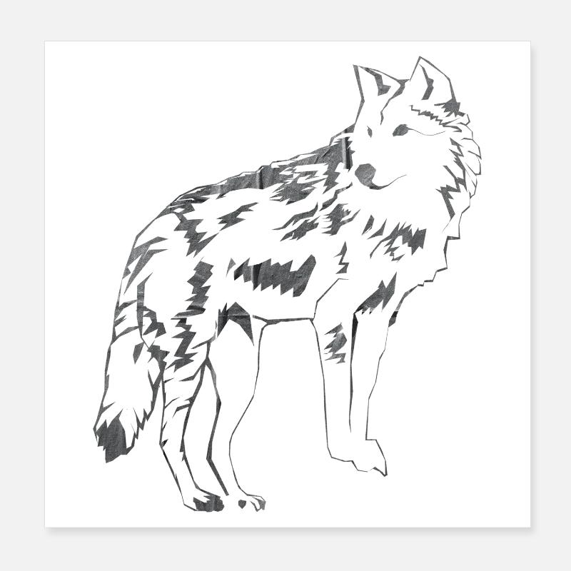 Loup Poster 20 x 20 cm