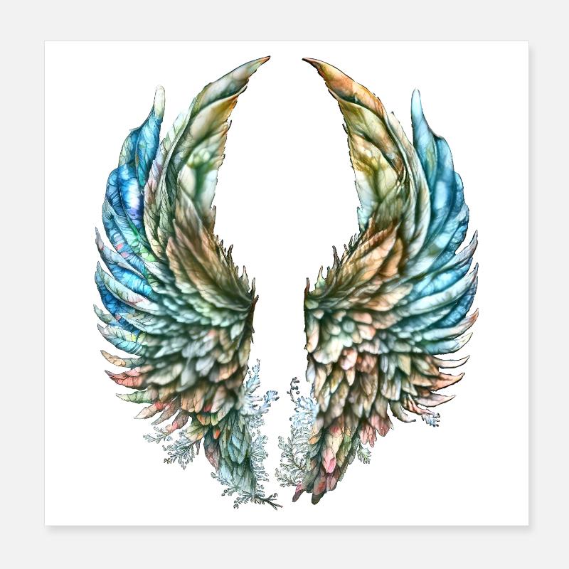 Angel wings Poster 8" x 8" (20x20 cm)