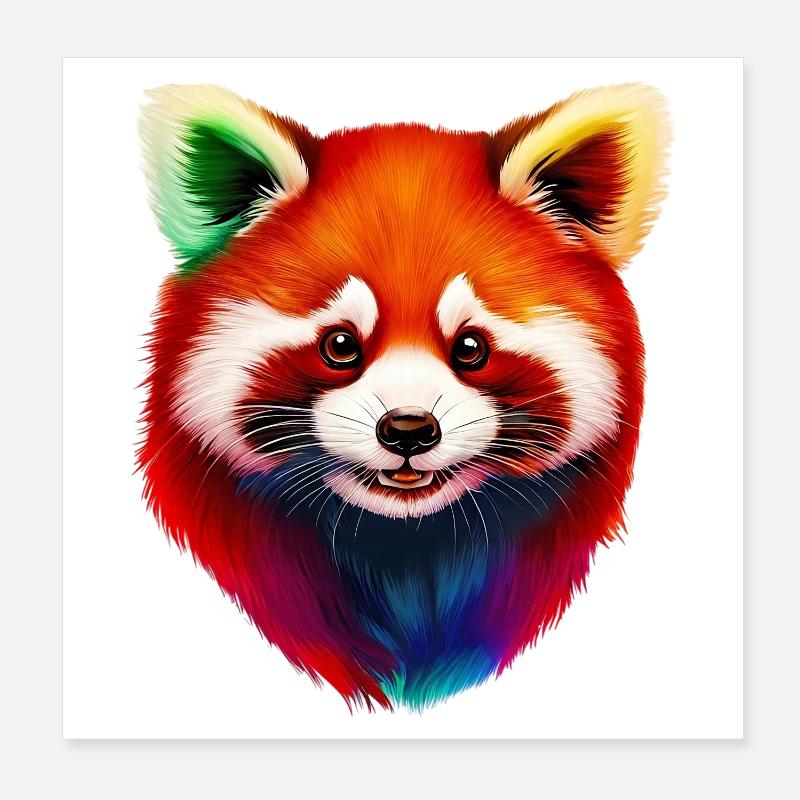 Kleiner Panda Poster 20x20 cm