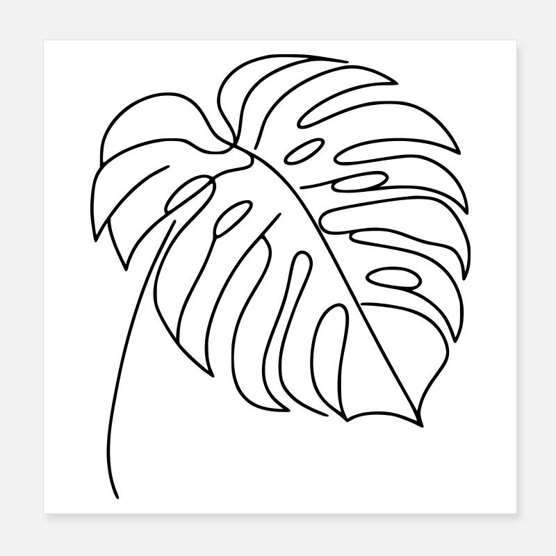 Monstera Poster 20 x 20 cm