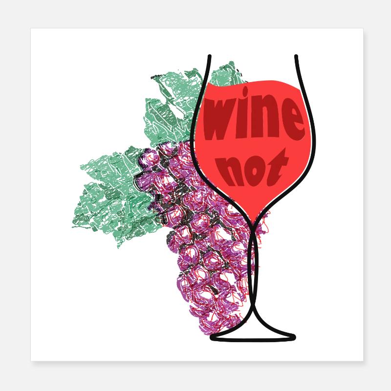 Vin & Raisin Poster 20 x 20 cm