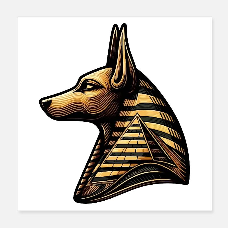 Anubis | Wächter der Gräber Ägypten Poster 20x20 cm