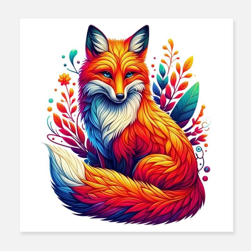 Fuchs Poster 20x20 cm