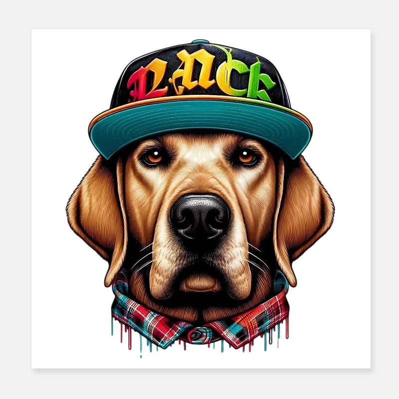 Dog Poster 8" x 8" (20x20 cm)