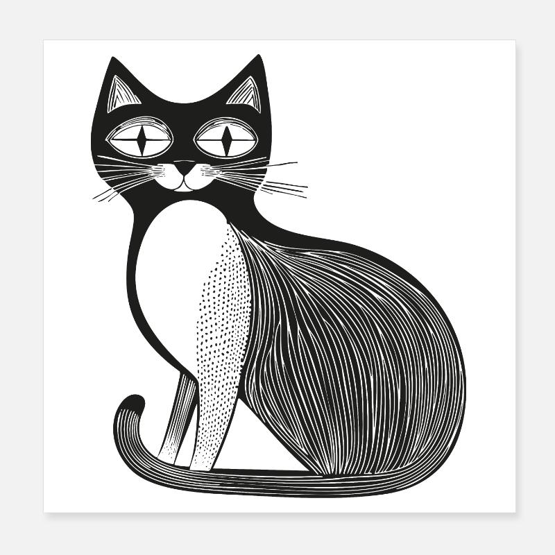Katze Poster 20x20 cm