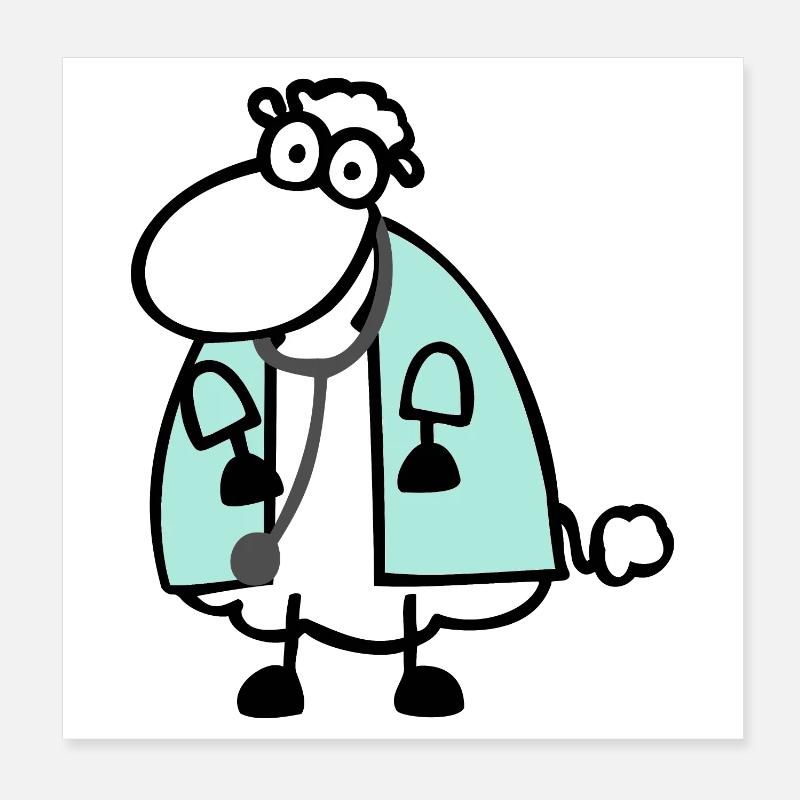 Le mouton du docteur 2 Poster 20 x 20 cm