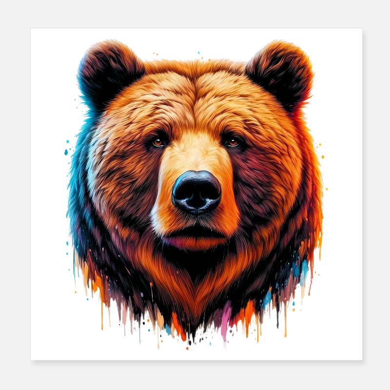 Bär Poster 20x20 cm