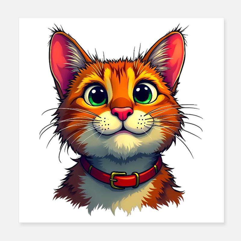 Chat mignon Poster 20 x 20 cm