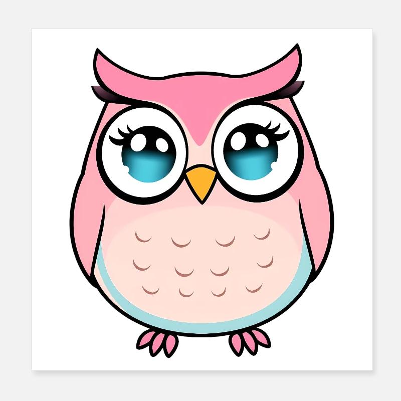 Owl Poster 8" x 8" (20x20 cm)