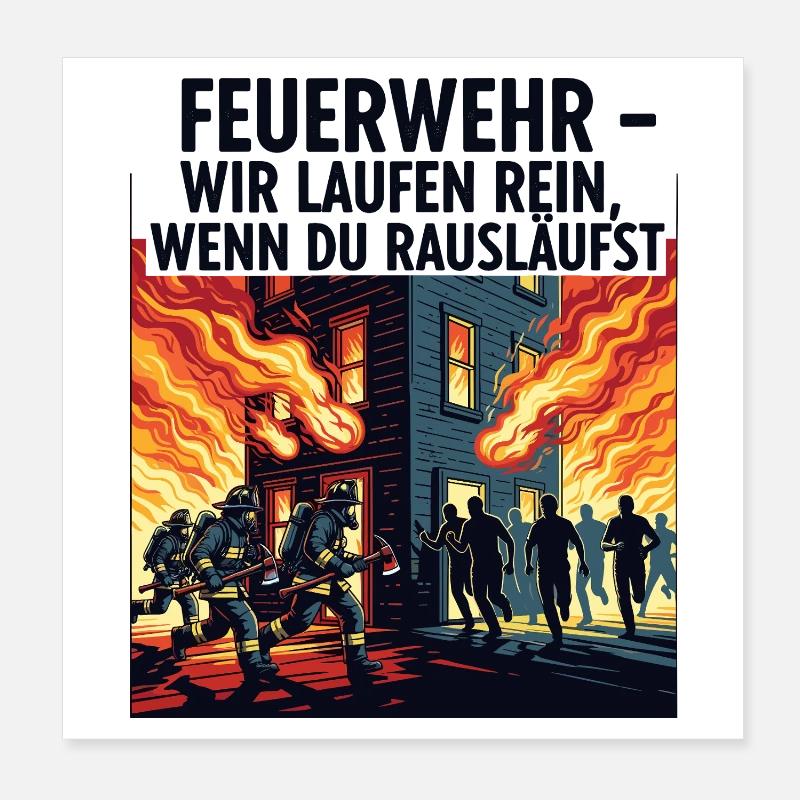 Pompiers : Nous arrivons Poster 20 x 20 cm