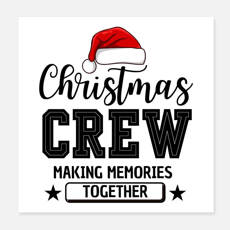 Équipage de Noël Poster 20 x 20 cm