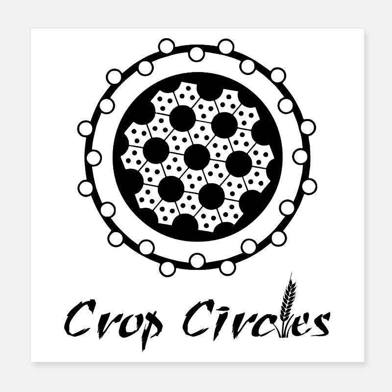 Crop Circle Mandala en nid d’abeille Poster 20 x 20 cm