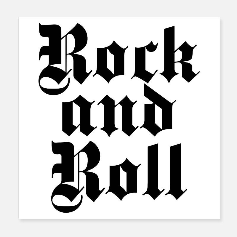 rock and roll gpthic logo design. Poster 8" x 8" (20x20 cm)