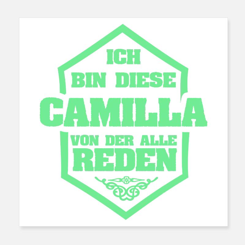Camilla comme surnom Poster 20 x 20 cm