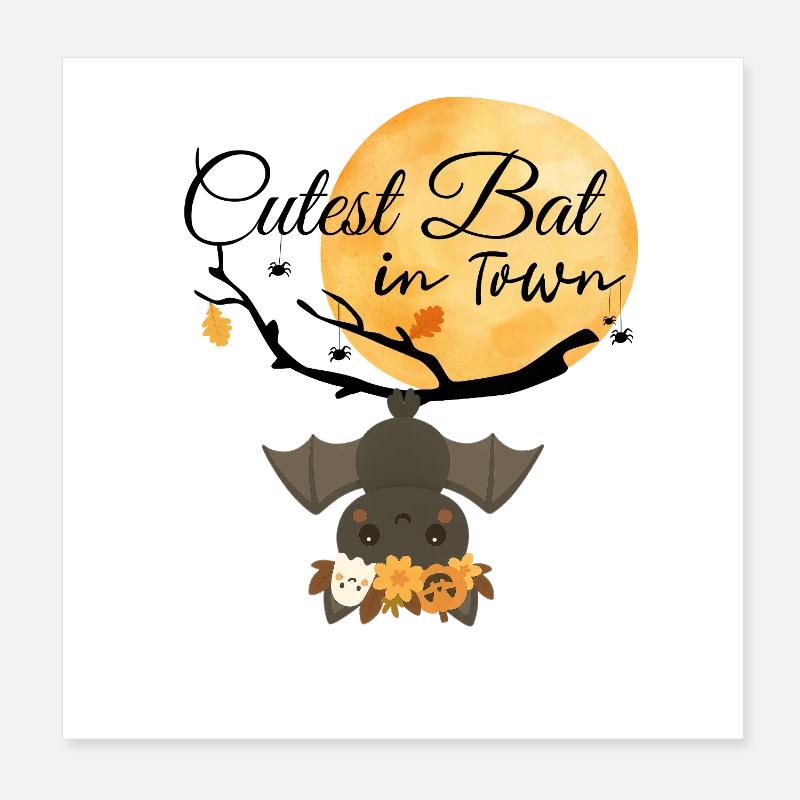 Voll BoHo Cutest Bat in Town Poster 20x20 cm