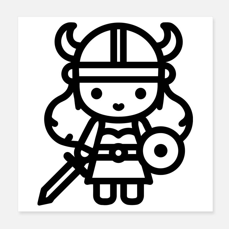 warrior Poster 8" x 8" (20x20 cm)