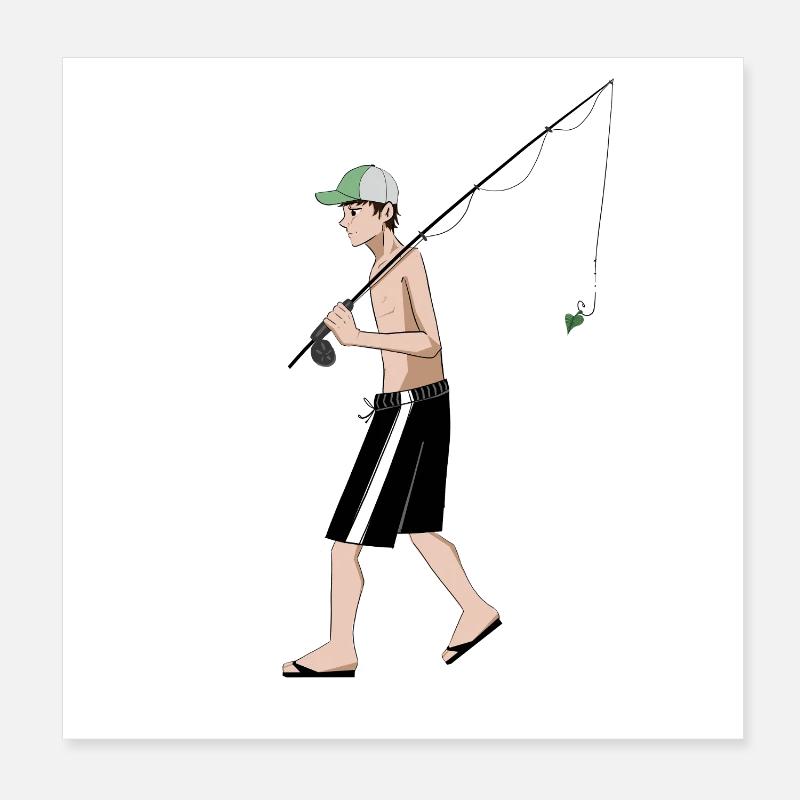 fisherman Poster 8" x 8" (20x20 cm)