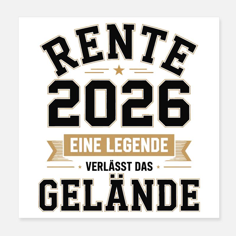 Rente 2026 Eine Legende Poster 20x20 cm