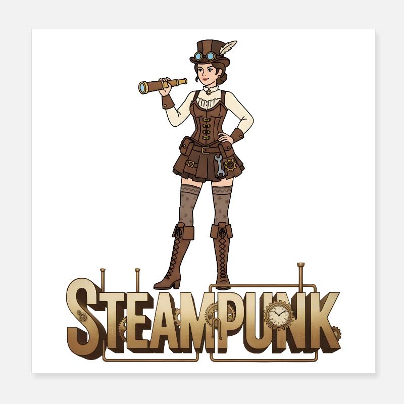 Steampunk Poster 20x20 cm